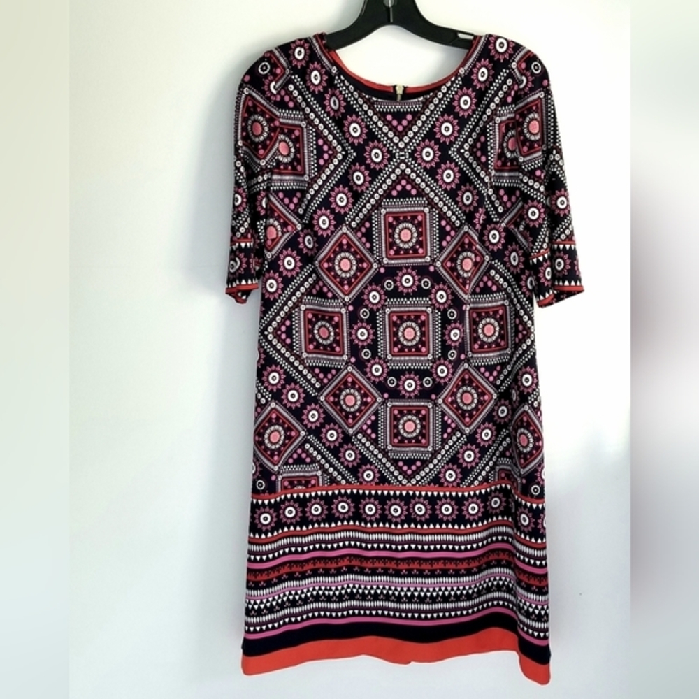 Eliza J Sheath Dress Navy and Red